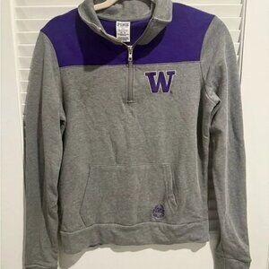 PINK Victoria's Secret Washington Huskies 1/4 Zip Medium